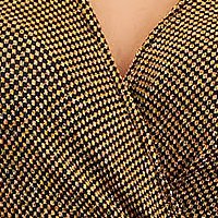 Lurex ceruza ruha - aranyszínű, átlapolt dekoltázzsal - StarShinerS