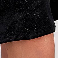 Ruha fekete - StarShinerS bársonyból csillogó díszítések háromnegyedes harang alakú gumirozott derékrésszel