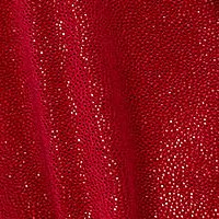 Piros bársony aszimetrikus bő szabású női blúz