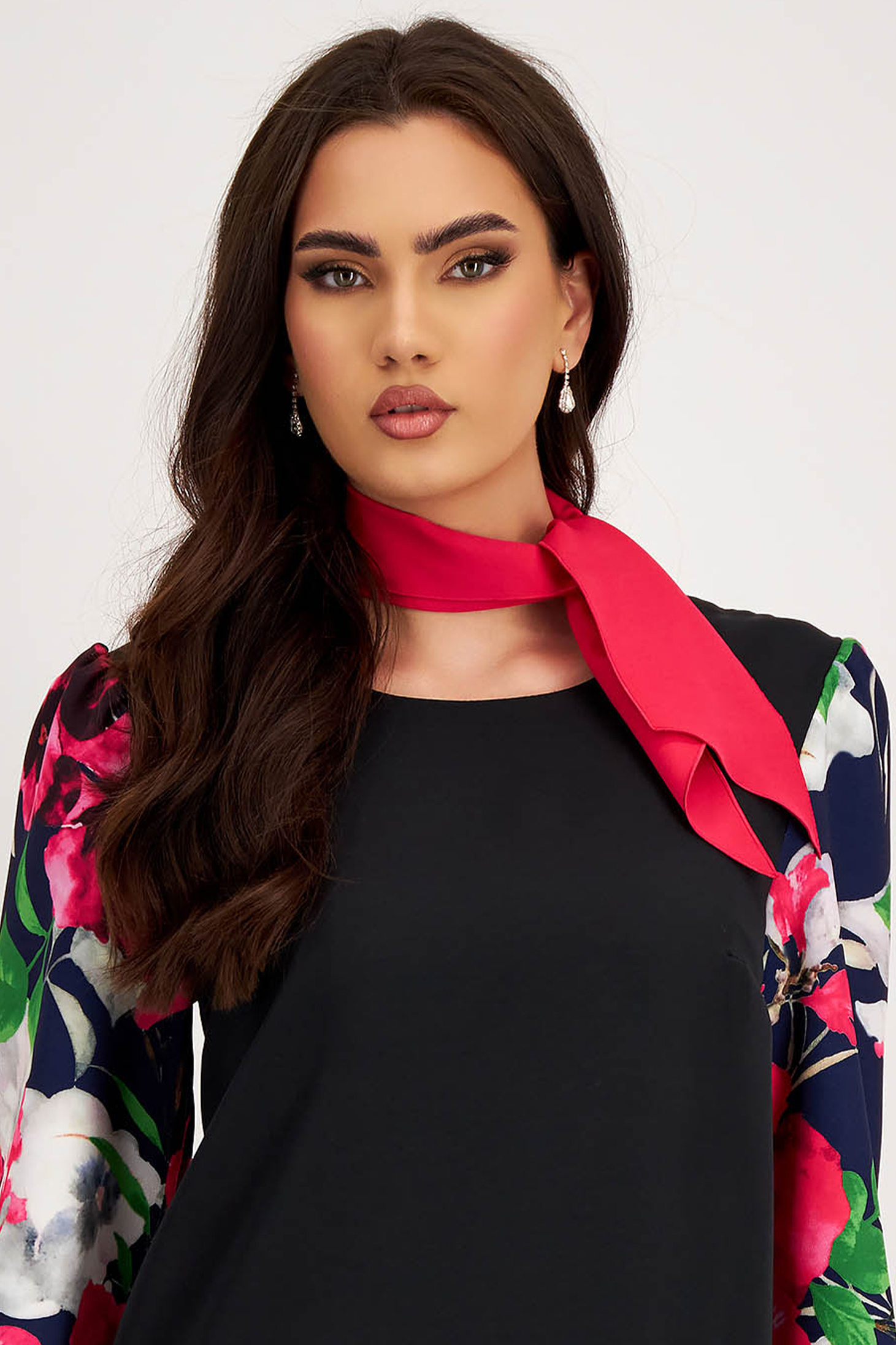 Esarfa din stofa elastica subtire roz - StarShinerS