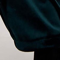 Bársony bőszabású nadrág - sötétzöld, magas gumírozott derékrésszel - StarShinerS