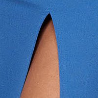 Krepp ceruza ruha - kék, elöl felsliccelt, v-dekoltázzsal - StarShinerS