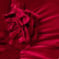 Piros bársony ceruza aszimetrikus ruha