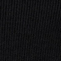 Kötött csíkozott anyagú bő szabású pulóver - fekete, magas gallérral