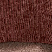 Kötött szűk szabású pulóver - barna, vállrésznél szegecsekkel díszített