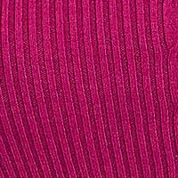 Kötött csíkozott anyagú szűk szabású pulóver - pink, magas gallérral