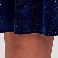 Ruha kék - StarShinerS bársonyból csillogó díszítések háromnegyedes harang alakú gumirozott derékrésszel