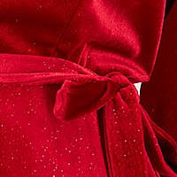Ruha piros - StarShinerS bársonyból csillogó díszítések háromnegyedes harang alakú gumirozott derékrésszel