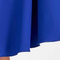Kék StarShinerS szoknya - rugalmas szövet midi harang öv típusú kiegészítővel