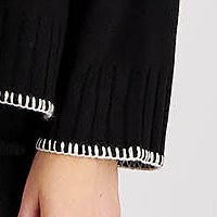 Compleu din tricot negru cu pantaloni usor evazati - SunShine