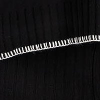 Compleu din tricot negru cu pantaloni usor evazati - SunShine