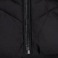Dzseki fekete vízlepergető szűkített cipzáros zsebekkel ellátott eltávolítható kapucni