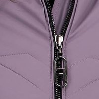 Dzseki világos lila vízlepergető szűkített cipzáros zsebekkel ellátott eltávolítható kapucni
