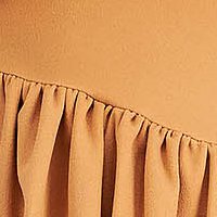 Bézs krepp rövid fodros harang ruha - StarShinerS