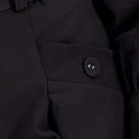 Fekete pamutból készült nadrág zsebes öv típusú kiegészítővel