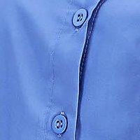 Női ing kék pamutból készült bő szabású elől egy zseb strassz köves díszítés