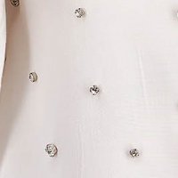 Női ing fehér pamutból készült bő szabású strassz köves díszítés