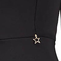 Fekete rövid harang ruha enyhén rugalmas szövetből - StarShinerS