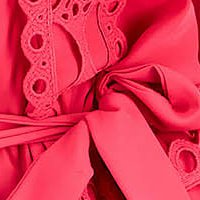 Pink ruha vékony anyag rövid bő szabású csipke díszítéssel övvel ellátva