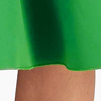 Ruha zöld - StarShinerS rugalmas szövet midi harang bő ujjú bross kiegészítővel