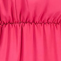 StarShinerS pink ruha - georgette midi harang alakú gumirozott derékrésszel