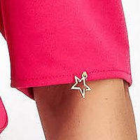 Női blúz pink - StarShinerS szűk szabású krepp háromnegyedes ujjakkal