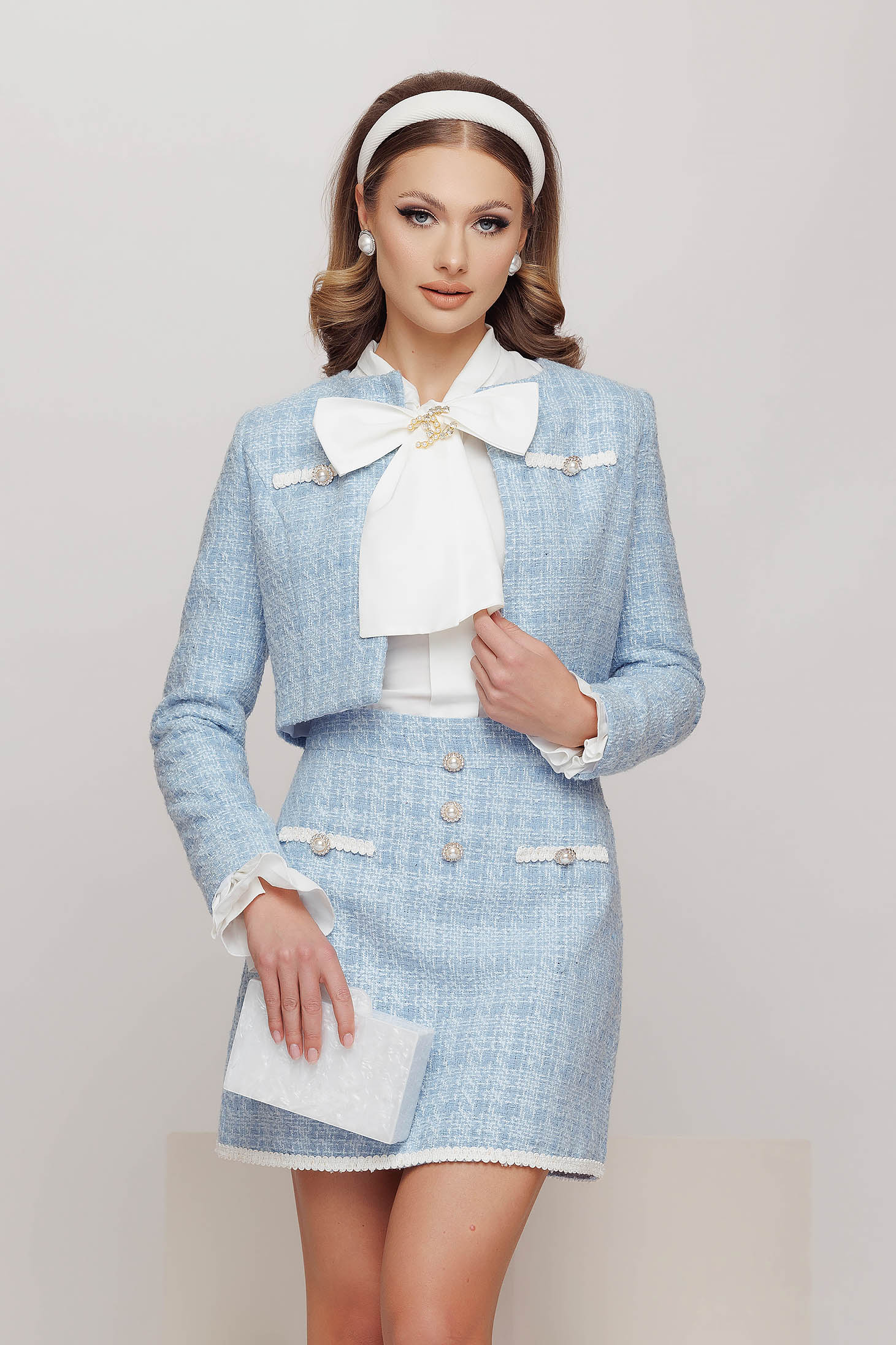 Light blue skirt clearance suit