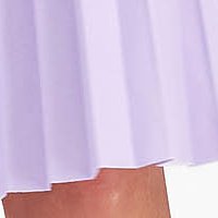 Ruha lila rakott, pliszírozott krepp háromnegyedes harang alakú gumirozott derékrésszel öv típusú kiegészítővel