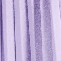 Ruha lila rakott, pliszírozott krepp háromnegyedes harang alakú gumirozott derékrésszel öv típusú kiegészítővel