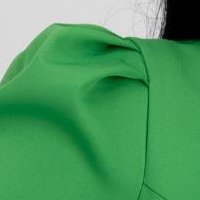 Ruha zöld - StarShinerS rugalmas szövet midi harang hímzett részek
