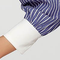 Női ing pamutból készült szűkített bő ujjú masni alakú kiegészítővel