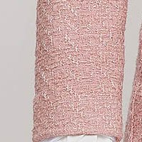 Blézer púder rózsaszín egyenes rugalmas szövet álzsebek