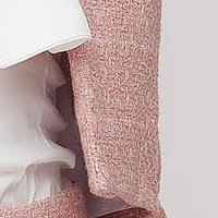 Blézer púder rózsaszín egyenes rugalmas szövet álzsebek