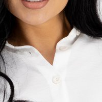 Női ing fehér vékony anyag bő szabású aszimetrikus hímzett részek