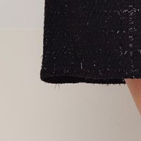Ruha fekete rövid rugalmas szövet dekoratív gombokkal