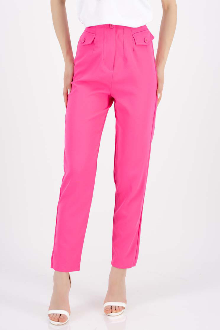 Pink pamut hosszú egyenes nadrág 1 - StarShinerS.hu