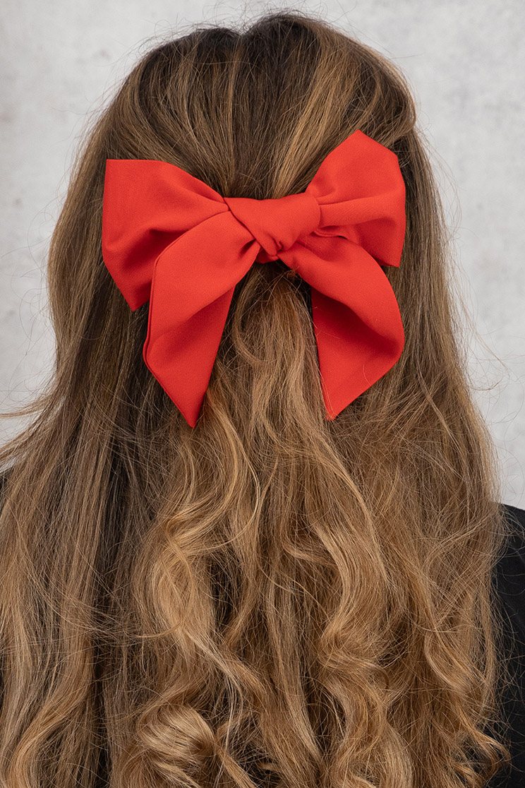 Agrafa de par cu funda rosie din stofa elastica - StarShinerS 1 - StarShinerS.ro