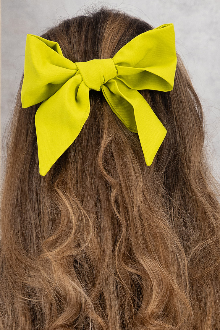 Agrafa de par cu funda verde lime din stofa elastica - StarShinerS 1 - StarShinerS.ro