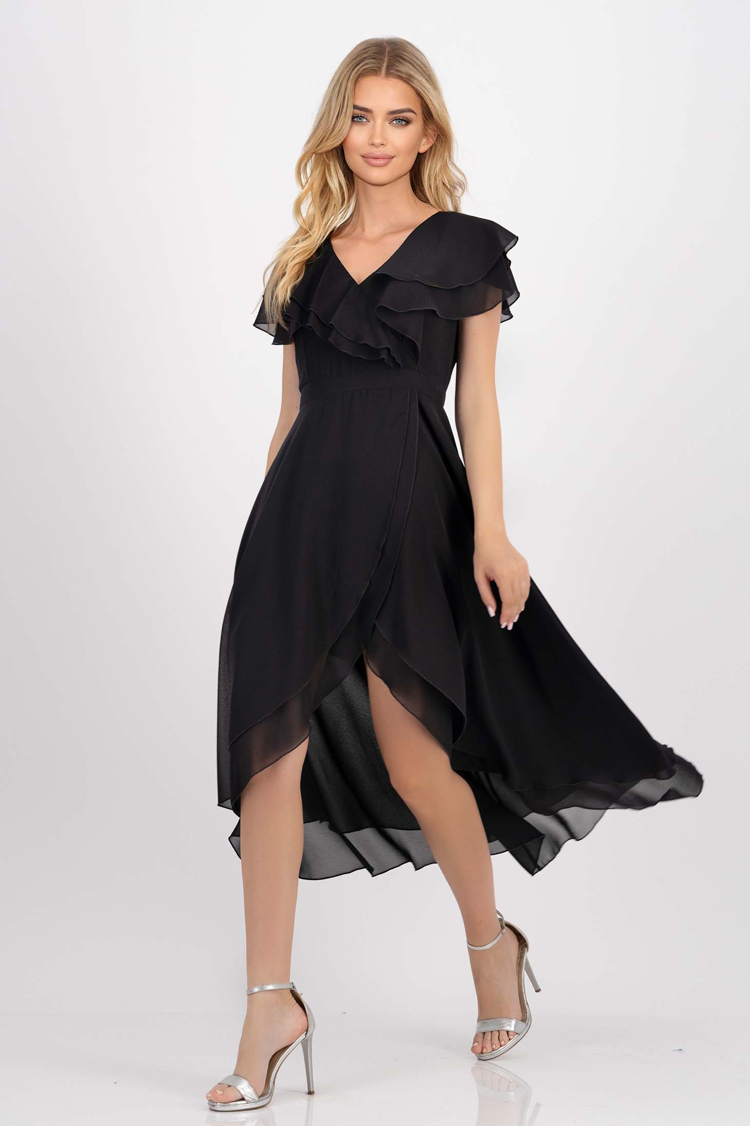 StarShinerS crno haljina cloche veo midi 1 - StarShinerS.hr