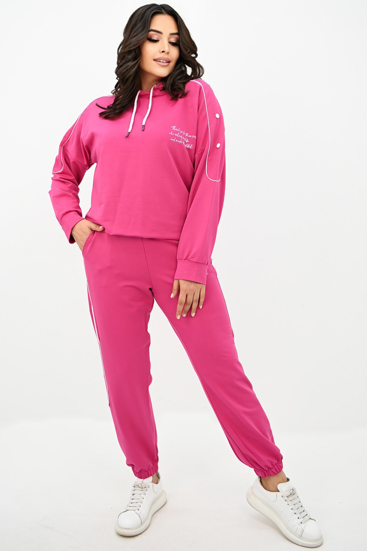 Pink sport szett pamut bő szabású 1 - StarShinerS.hu