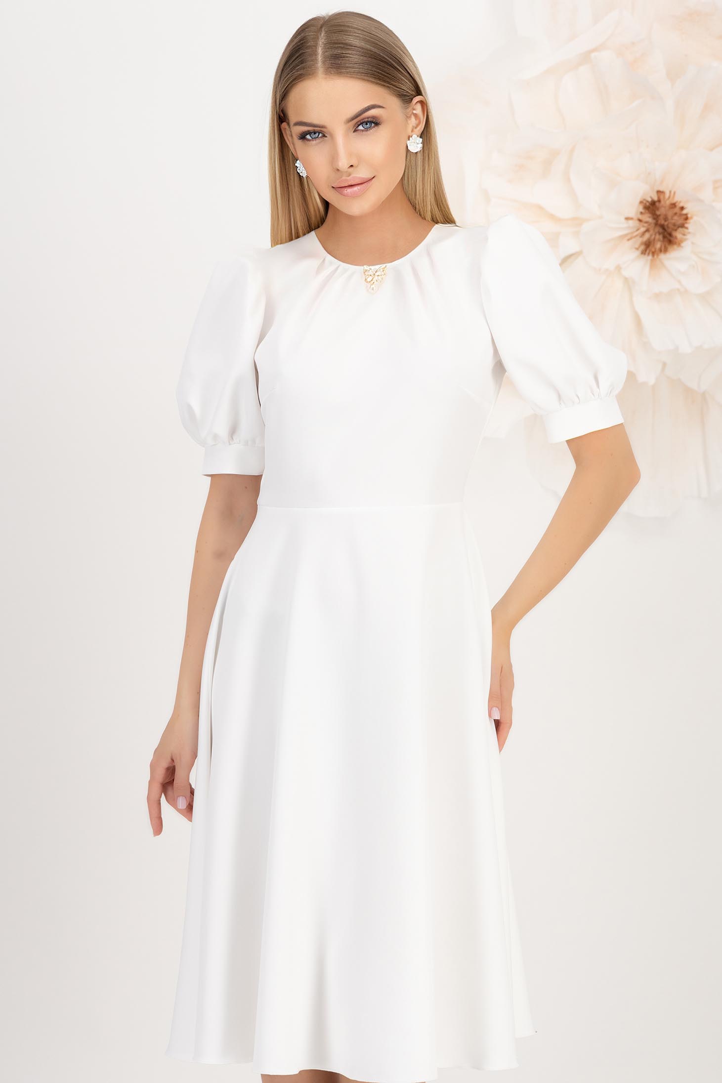 StarShinerS bijelo haljina tkanine midi cloche 1 - StarShinerS.hr