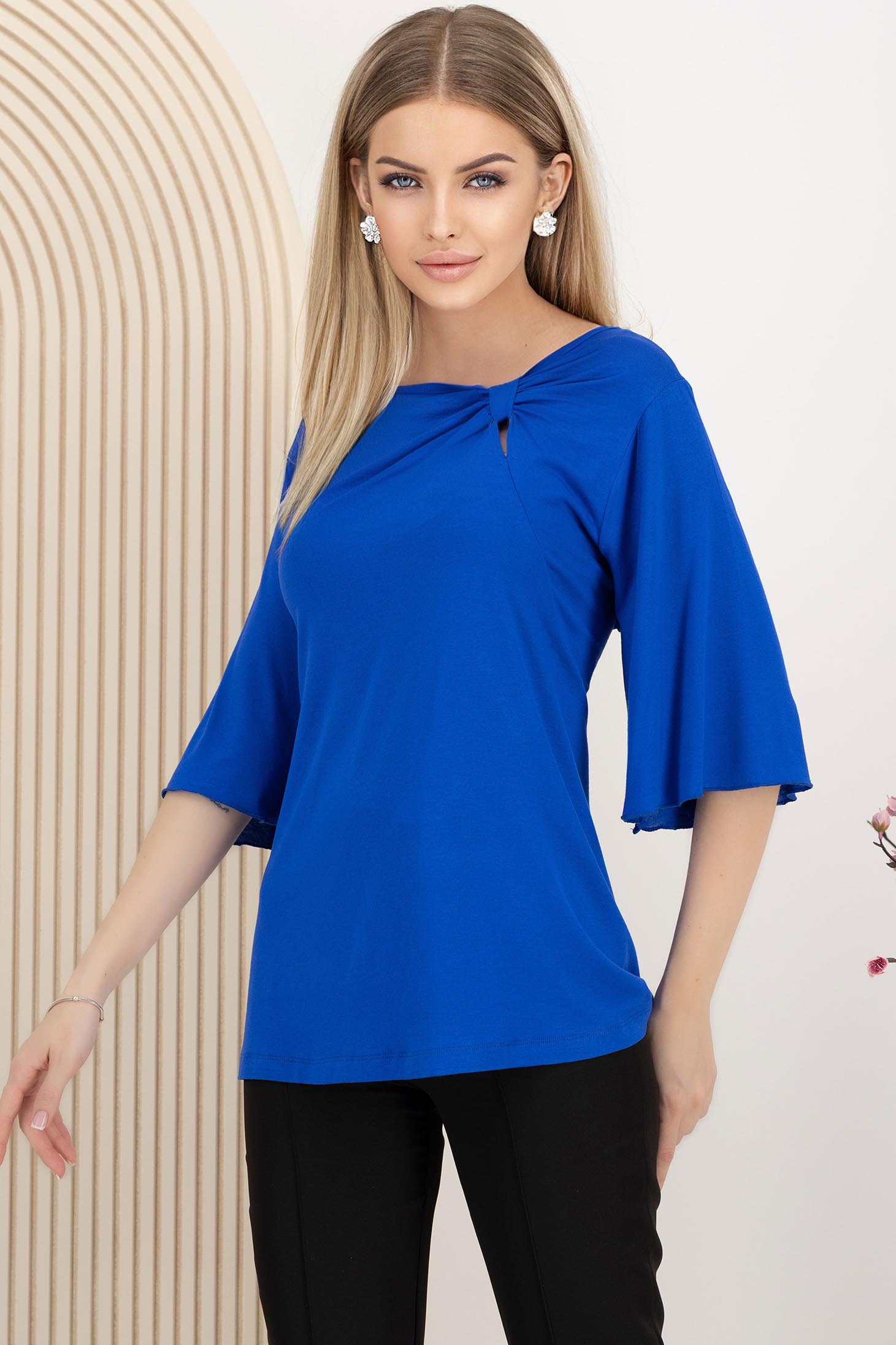 Plava bluza za žene širok 1 - StarShinerS.hr