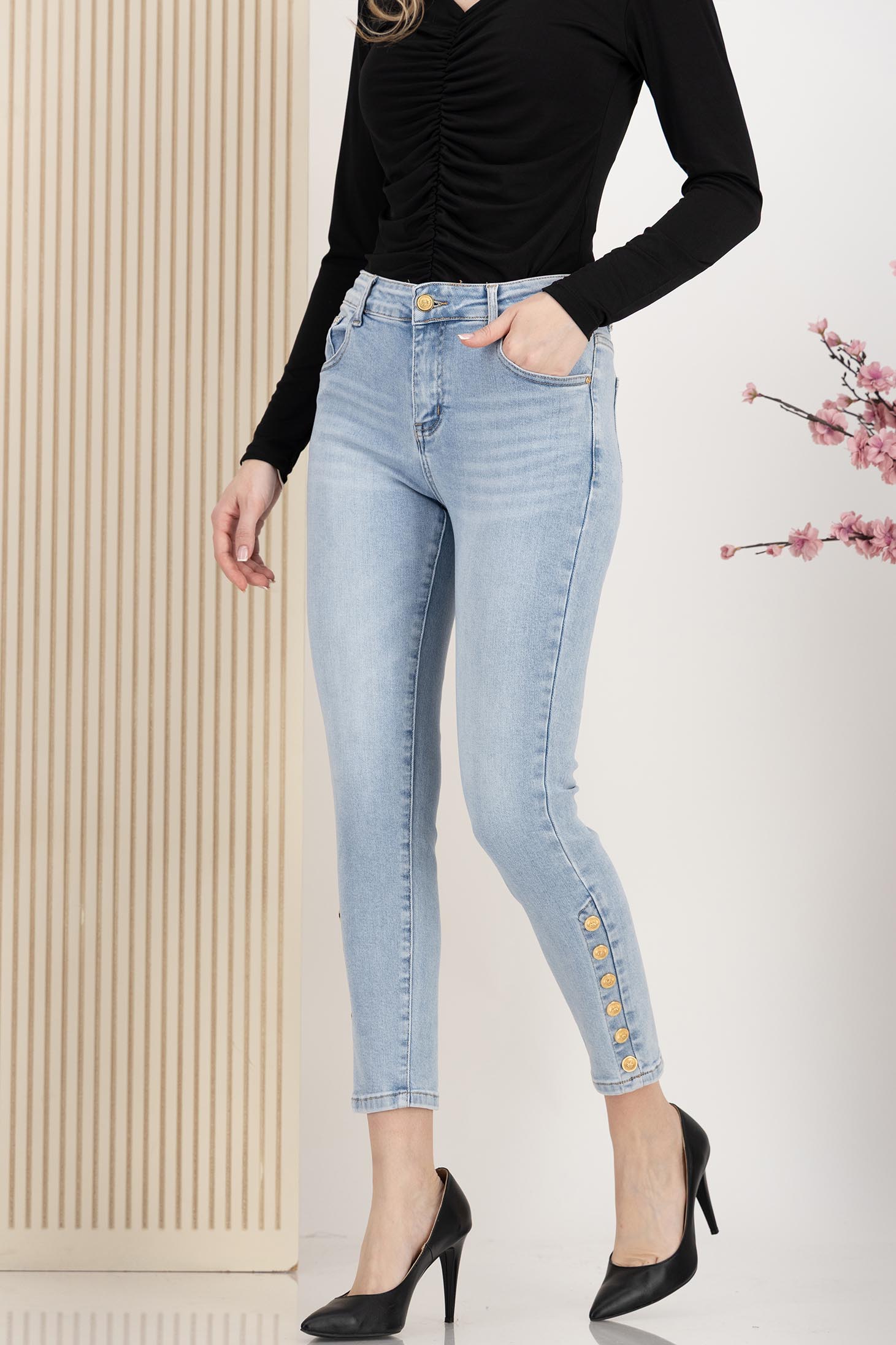 Plava ženske traperice dug skinny 1 - StarShinerS.hr