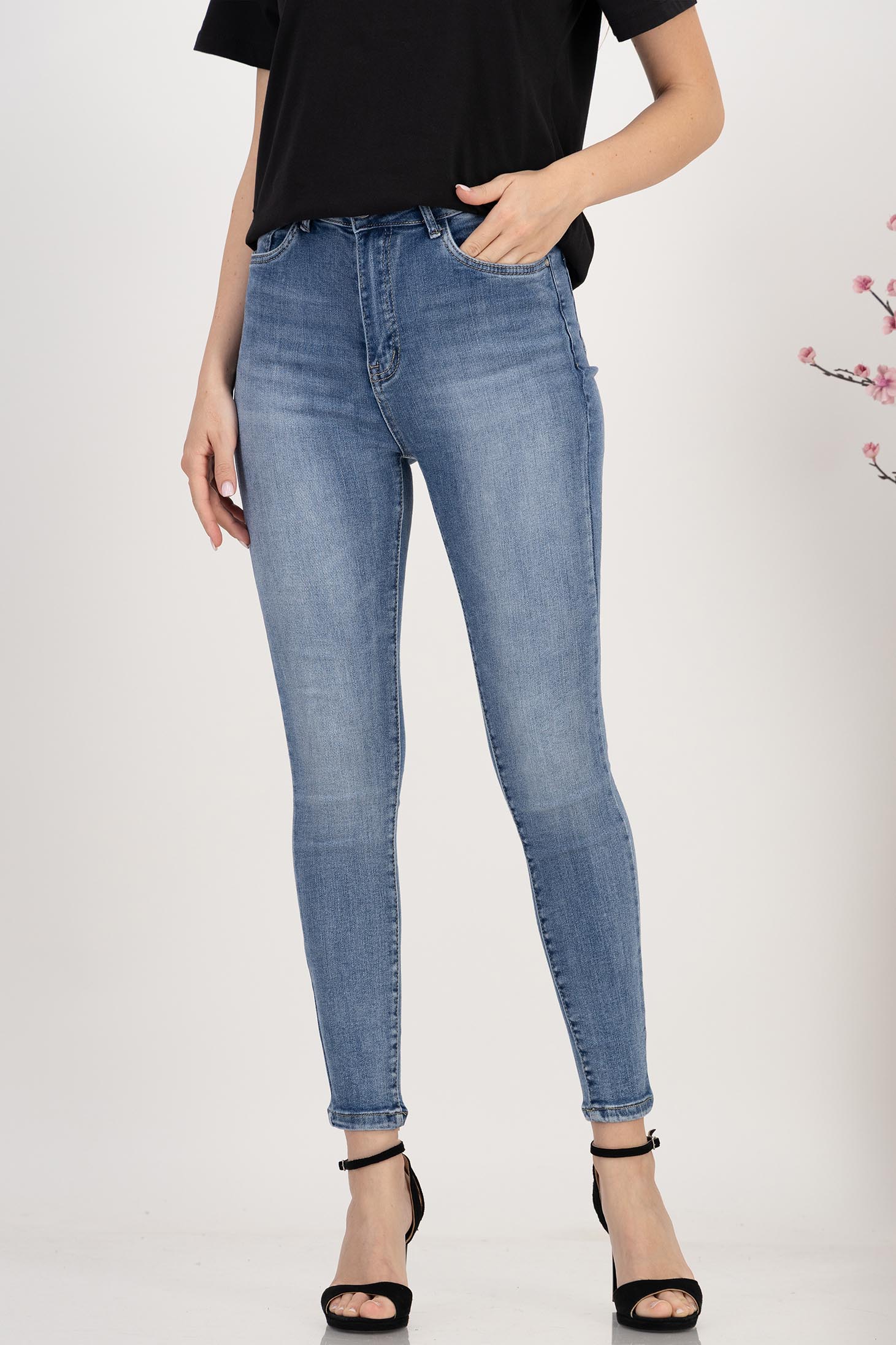 Plava ženske traperice dug skinny 1 - StarShinerS.hr
