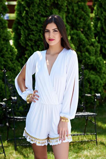 Ocassion Precious Girl White Jumpsuit