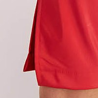 Red Eco-Leather Pencil Skirt with High Waist - StarShinerS