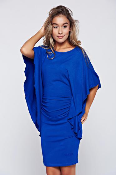 MissQ blue casual dress with butterfly sleeves