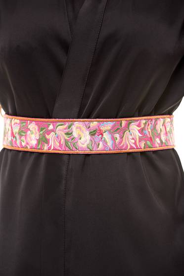 StarShinerS pink belt embroidered with floral prints