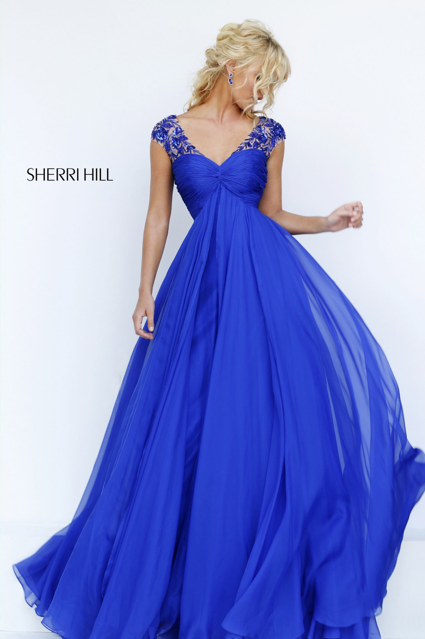 Rochie Sherri Hill 50045 Albastru