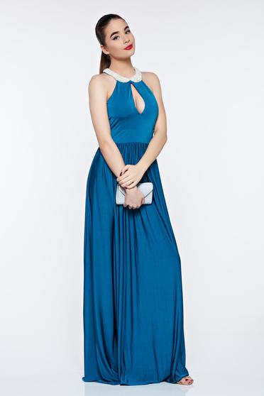 Artista turquoise dress occasional from elastic fabric with inside lining